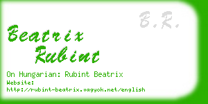 beatrix rubint business card